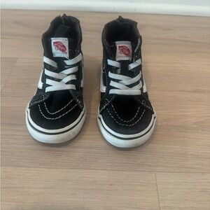 Vans Kids Black and White High-Top Sneakers